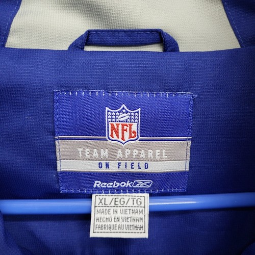 Reebok NFL NY Giants In Field Jacket Mens Size XL Windbreaker Blue Gray - Picture 7 of 10