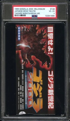 1999 GODZILLA 2000 MILLENIUM Japan Movie Ticket PSA 4