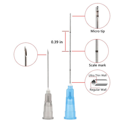 10 PCS Fine Micro Cannula 18G 20G 21G 22G 23G 25G 27G 30G For Dermal Filler - Picture 2 of 22