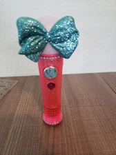 JoJo Siwa Just Play  Light-Up Glitter Microphone Sings Works Tested Aux Cord