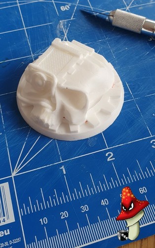 60 mm Tech Skull Resina Base Redonda, Wargames, 40 k, Scifi Adeptus Mechanicus - Imagen 12 de 12