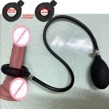 Unisex Inflatable Pump Ball Stretcher Peni Ring for Men Couples Flirt Device