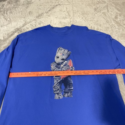 New England Patriots GROOT Blue Long Sleeve Shirt Size XL Hanes Tagless - Bild 7 von 12