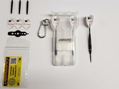 LASERDARTS BLACK WIDOWS 26 GRAM KNURLED Fixed-Point Steel Tip