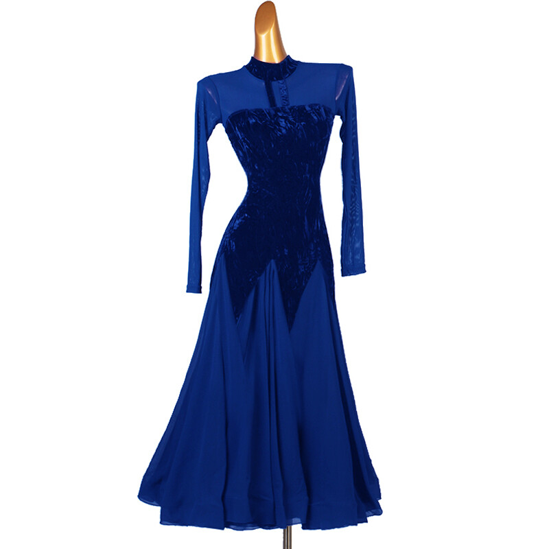 Latin Ballroom Dance Dress Modern Salsa Waltz Standard Long Dress#F576 2  Colors