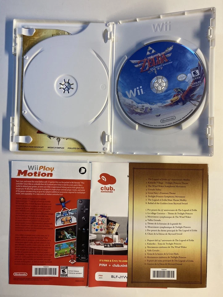 The Legend of Zelda: Skyward Sword (Nintendo Wii, 2011) Complete w/ Music CD - Image 4 of 4