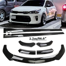Glossy Black Front Lower Bumper Lip Splitter Spoiler For Kia Rio Body Kit