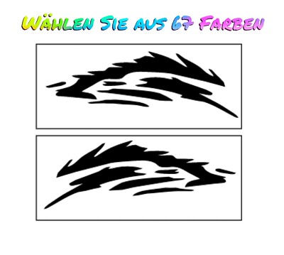 2x Auto Aufkleber flecken tribal decal Tuning 48cm XL splash Deko M1