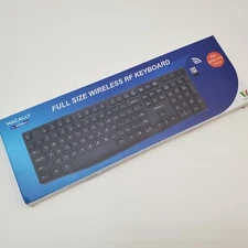 Macally 2.4G Wireless Keyboard - Ergonomic Full Size Computer Keyboard Wireless