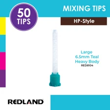 REDLAND HP Green/Teal 6.5 mm Impression Heavy Body Mixing Tips (50 PK)