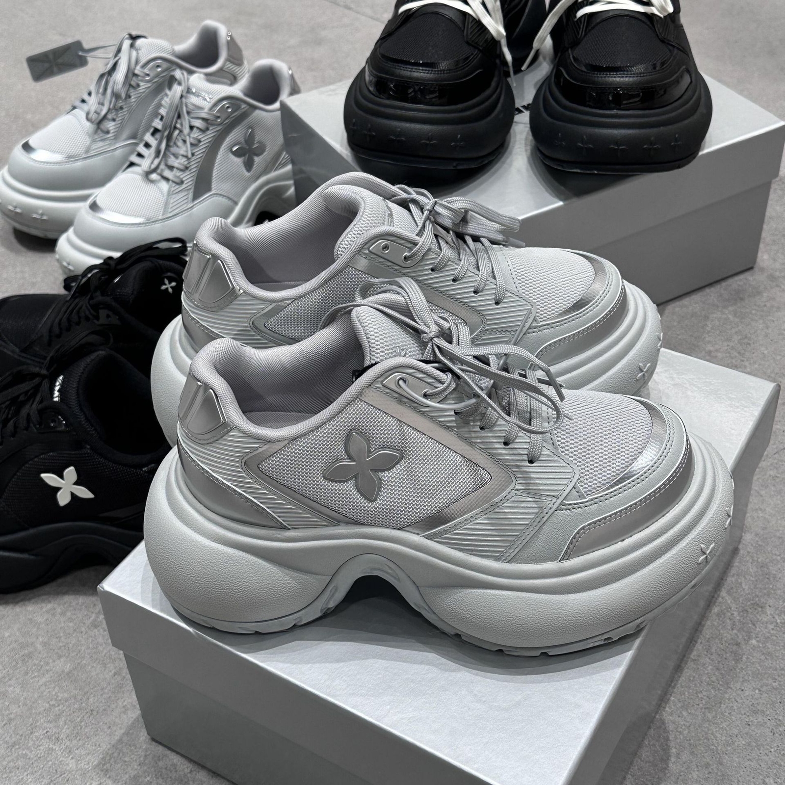 SAOLA 2025 SMFK Suola Spessa Aumento Altezza Superficie Rete Gas Scarpe Sportive Casual Donna