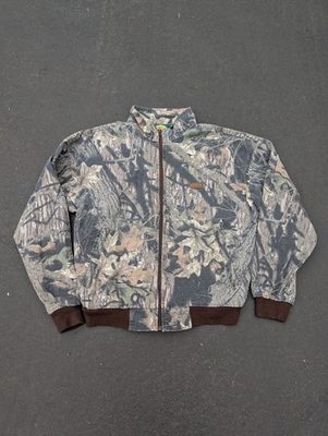 #ad Distressed Vintage Cabela’s Men’s Mossy Oak Brush Camouflage Cotton Size Large $38.00