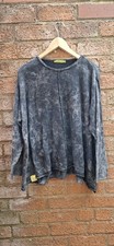 SEEMORE Design By Michele Oversized Jumper Knit Top Grey Acid Wash SMR Mapleleaf