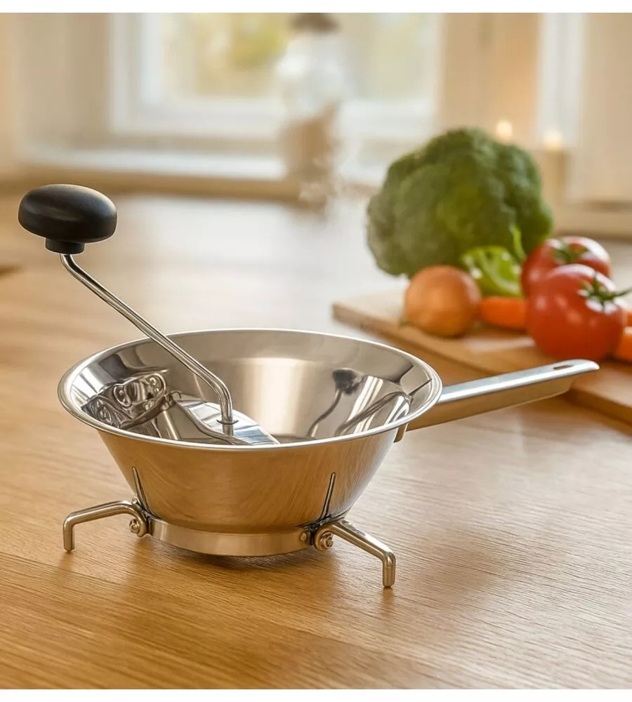 Passapomodoro Manuale Rondo 24cm Inox | Per Conserve e Salse Caserecce - 2