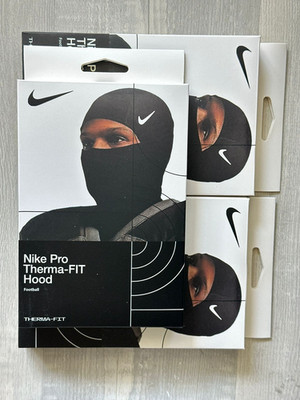 NEW Nike Balaclava Nike Pro Therma-FIT Hyperwarm Hood Balaclava Black Full Face!