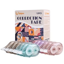White Correction Tape 12pack, 6M/256, Tape Width 0.2in, 4 colors 