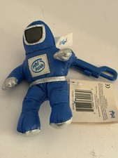 Vintage 1997 Intel Inside Bunny People Plush Keychain Backpack Clip Blue 5”