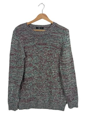 Celio Herren Pullover Gr. M Strickpullover Meliert Grün Bordeaux