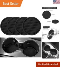 Car Cup Coaster, 4PCS Universal Non-Slip Cup Holders Embedded in Ornaments Co...