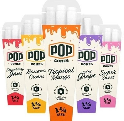 Pop Cones 5 Pack Variety Flavor Ultra Thin Cones - 1 1/4 Size - 6 Cones per  Pack | eBay