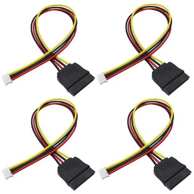 PH 2.0mm 4Pin to 15Pin HDD SATA Power Cable Adapter Cable SATA15Pin Female to 4P