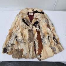 Vintage Women's Multi-tone Kamal Quality Natural Fur Coat Jacket Size Medium