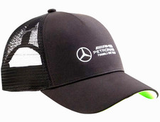 Puma Mercedes-AMG Petronas F1 Team Trucker Hat Cap Black Men's Snapback NWT