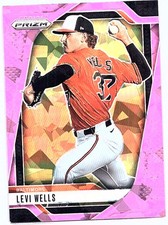 2025 Panini Prizm #68 Levi Wells Pink Ice Prizms