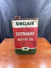 Vintage Sinclair Outboard Motor Oil Tin Can