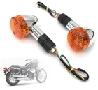 2Pcs Motorcycle Bullet Turn Signals Lights For Honda Shadow Aero Fit for