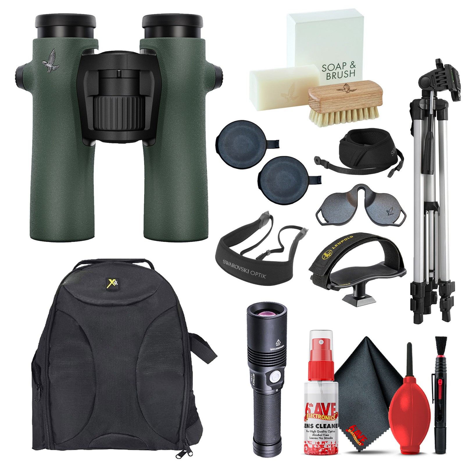 Бинокль Swarovski 8x32 NL Pure зеленый Swarovski с роскошным набором аксессуаров 543690₽