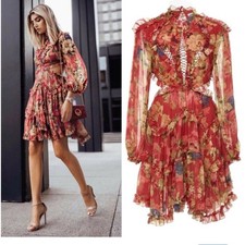 NWOT zimmermann melody  Floral Silk Dress size3
