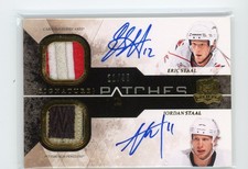 2010-11 THE CUP SIGNATURE PATCHES DUAL AUTO /35 ERIC + JORDAN STAAL BROTHERS