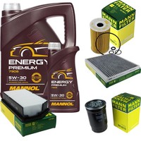 Inspektionspaket 6L Mannol Energy Premium 5W-30 FüR Hyundai I30 1.6 Crdi 1.4