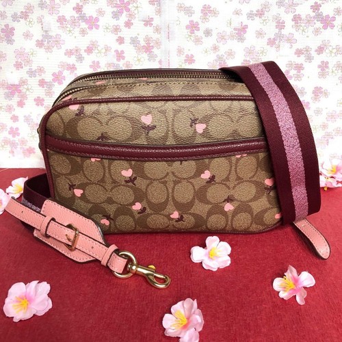 COACH Jes Crossbody in Signature Canvas Heart floral print C3239 outlet Neu JP - Bild 2 von 3