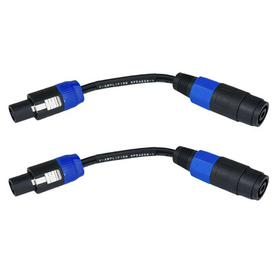 CNCESS CESS-273 Speakon Mono Bridge Mode Adapter Cable, 2-Pack