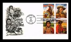 DR JIM STAMPS US COVER LEGENDS OF THE WEST FIRST DAY ISSUE SETENANT ARTCRAFT