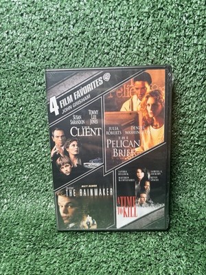 John Grisham 4 Film Favorites DVD Client Pelican Brief Rainmaker Time to Kill