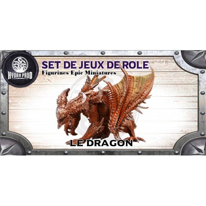 Figurines JdR à peindre du Dragon rouge en résine de 28mm pour Jeux de Rôle