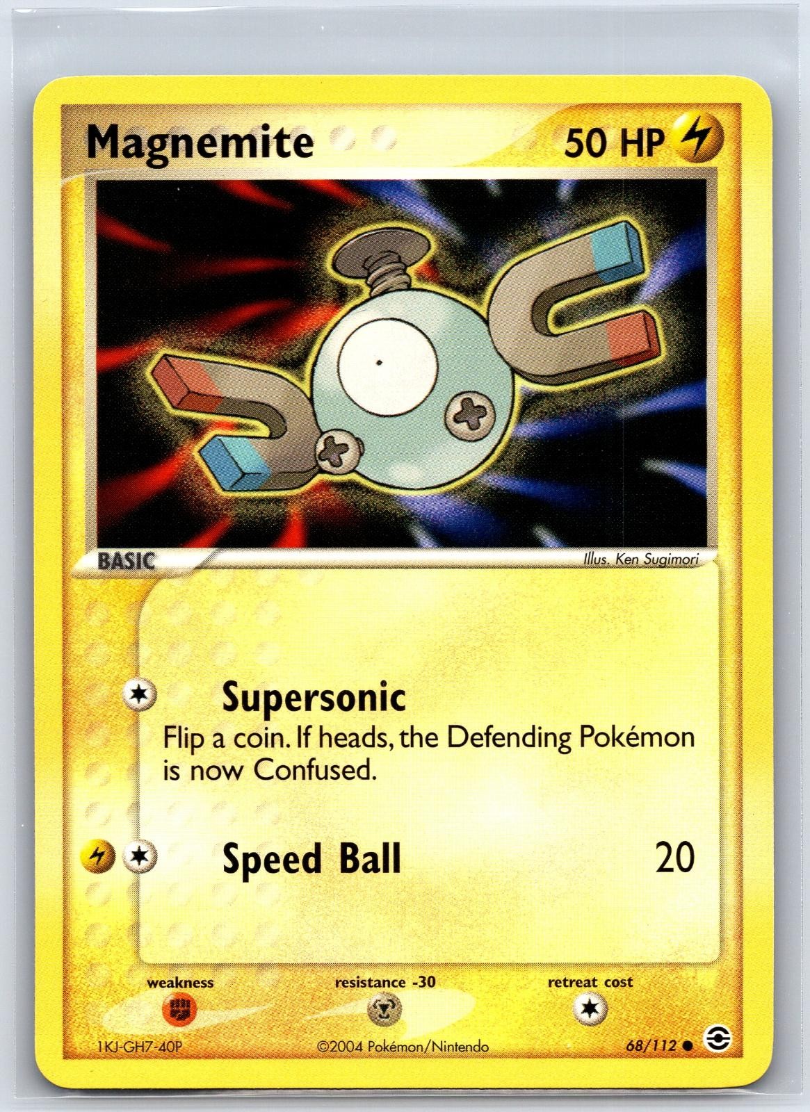 Magnemite 68/112 Common FireRed & LeafGreen Pokemon NM/M 618d-35