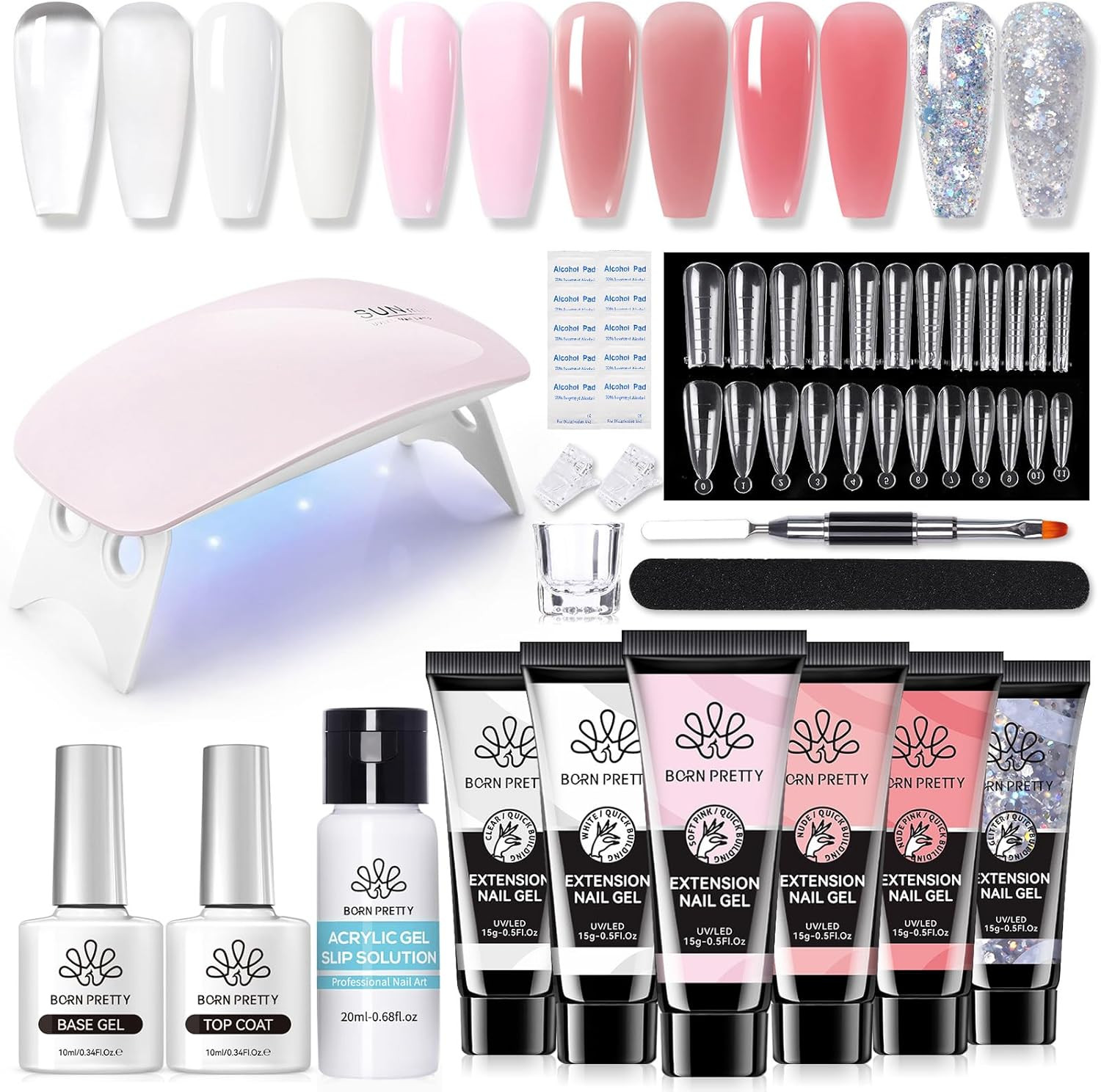 Set Estensione Unghie Polygel 15ml + Lampada UV - Risultato Duraturo