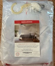 NEW Pacific Dreamer Twin Bed Mosquito Net Canopy Hanging White w/ Hardware