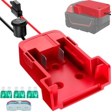 1-Pack 18V for Milwaukee M18 Battery Adapter with Switch, Red