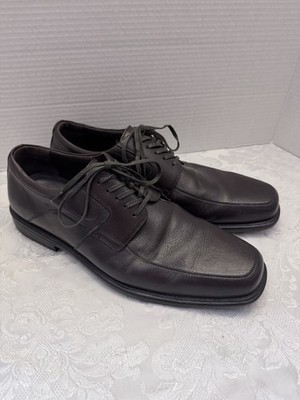 Johnston & Murphy  Sheepskin 10.5M Brown Leather Oxford Apron Roe Dress Shoe