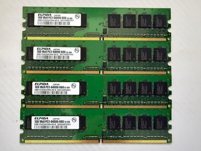 Elpida 4GB (4x1GB) DDR2 800MHz PC2-6400U Desktop RAM Lot EBE10UE8ACWA-8G-E