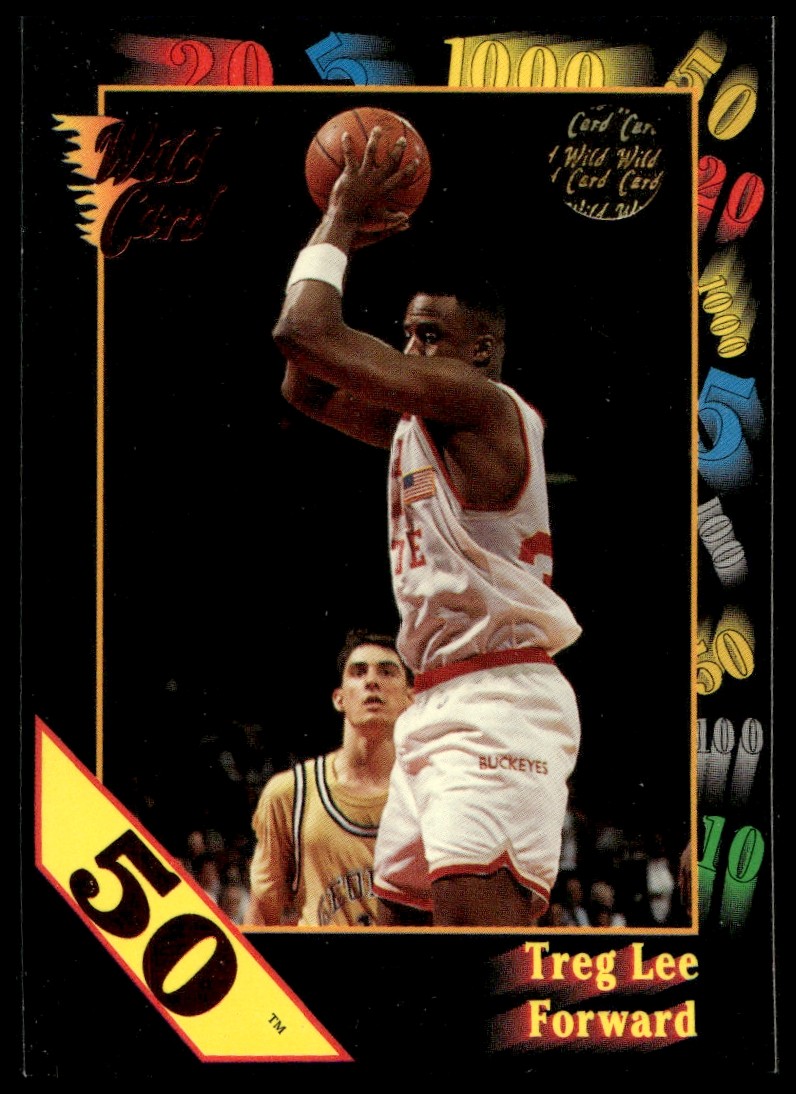 1991 Wild Card Treg Lee #49 Ohio State Buckeyes 50 Stripe