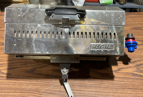 MAGMA marine BBQ grill. With 7/8” - 1” rail clamp. 18” x 9”