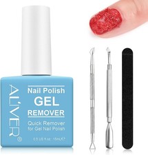 Gel Vernis à Ongles Kit - 15ml avec Métal Outils & 100/180 Émeri Board