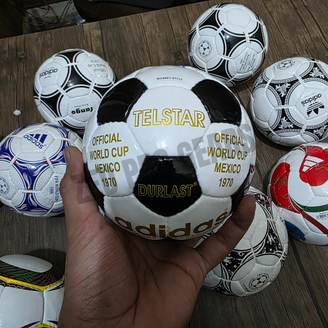 Historical Adidas mini 15 balls set, FIFA World Cup 1970-2026