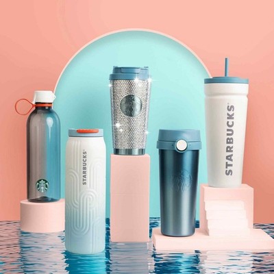 STARBUCKS ベトナム　ランタン Starbucks Vietnam 2025 Summer Chillwave Rhinestone blue tumbler 16